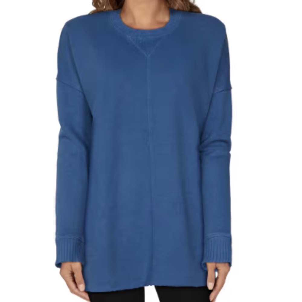 Natural Reflections Blue Oversized Sweatshirt-Med